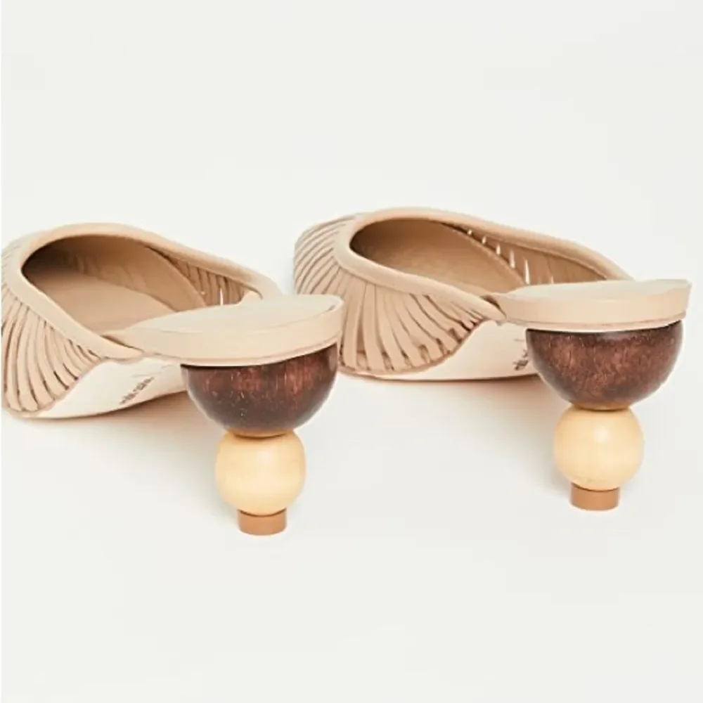 Cult Gaia Beige Mules with Unique Heel - Picture 8 of 16